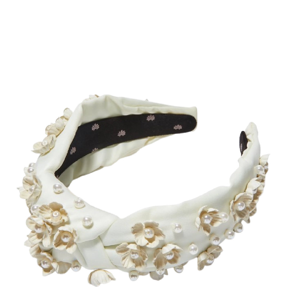 IVORY DAISY EMBELLISHED KNOTTED HEADBAND