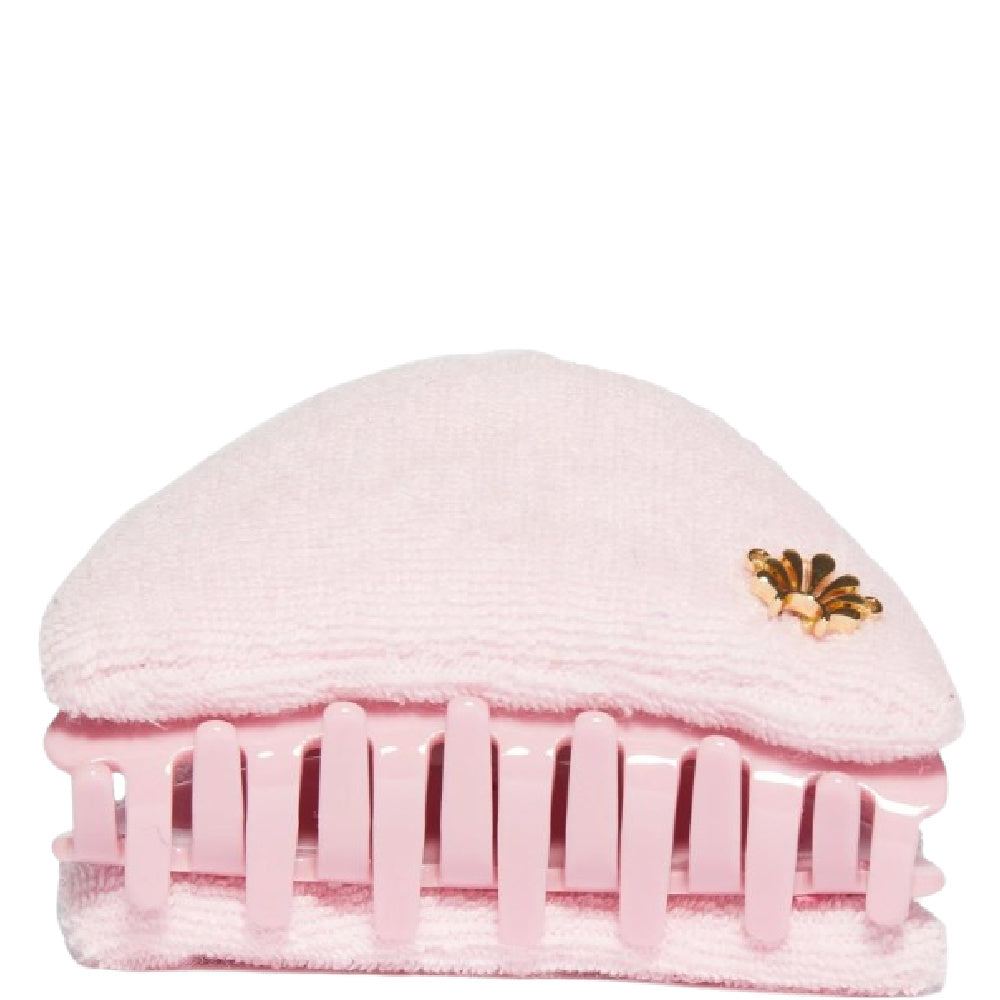 SHELL PINK SIMONE TERRY CLOTH CLAW CLIP