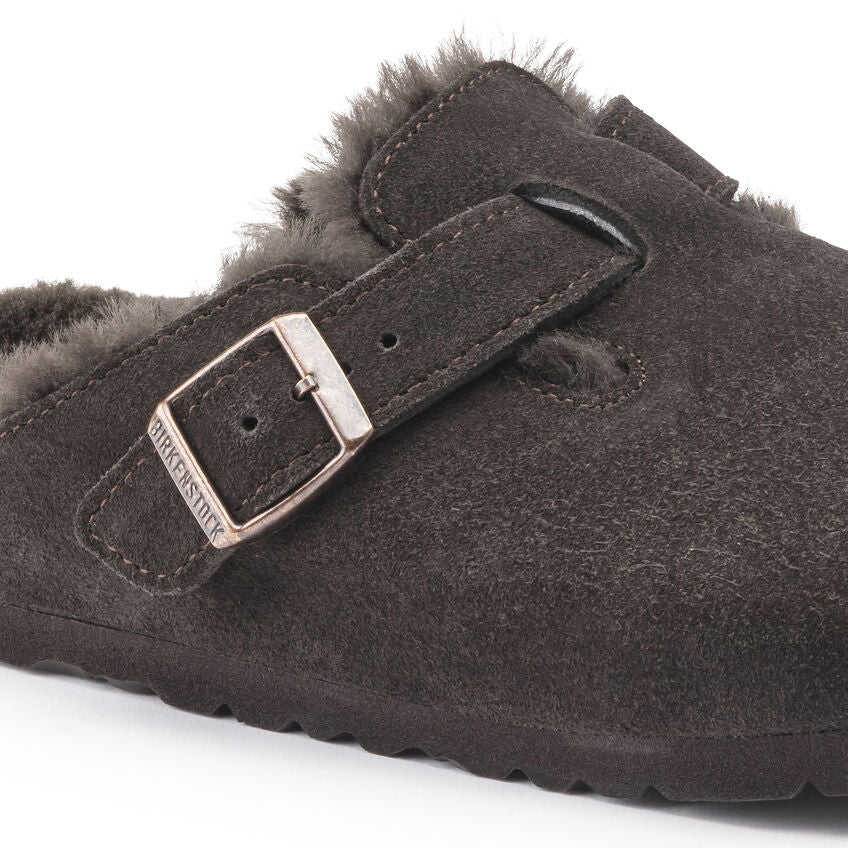 美品　BIRKENSTOCK BOSTON SHEARLING 24cm Boston Shearling Suede Leather in Color Taupe | BIRKENSTOCK US
