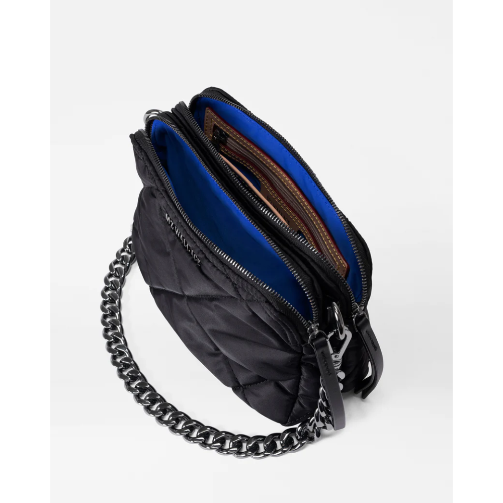 BLACK QUILTED BOWERY CROSSBODY