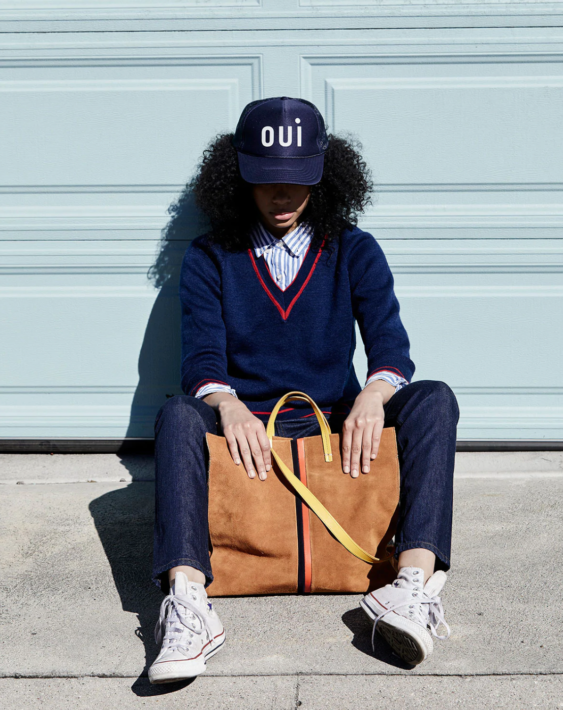 OUI TRUCKER HAT NAVY