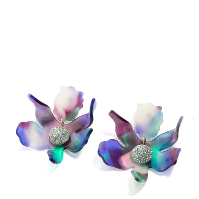 CRYSTAL LILLY EARRINGS